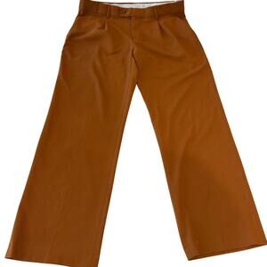 Bolongaro Trevor‎ Men's Trousers Brown Rust Retro London Style Wide Leg